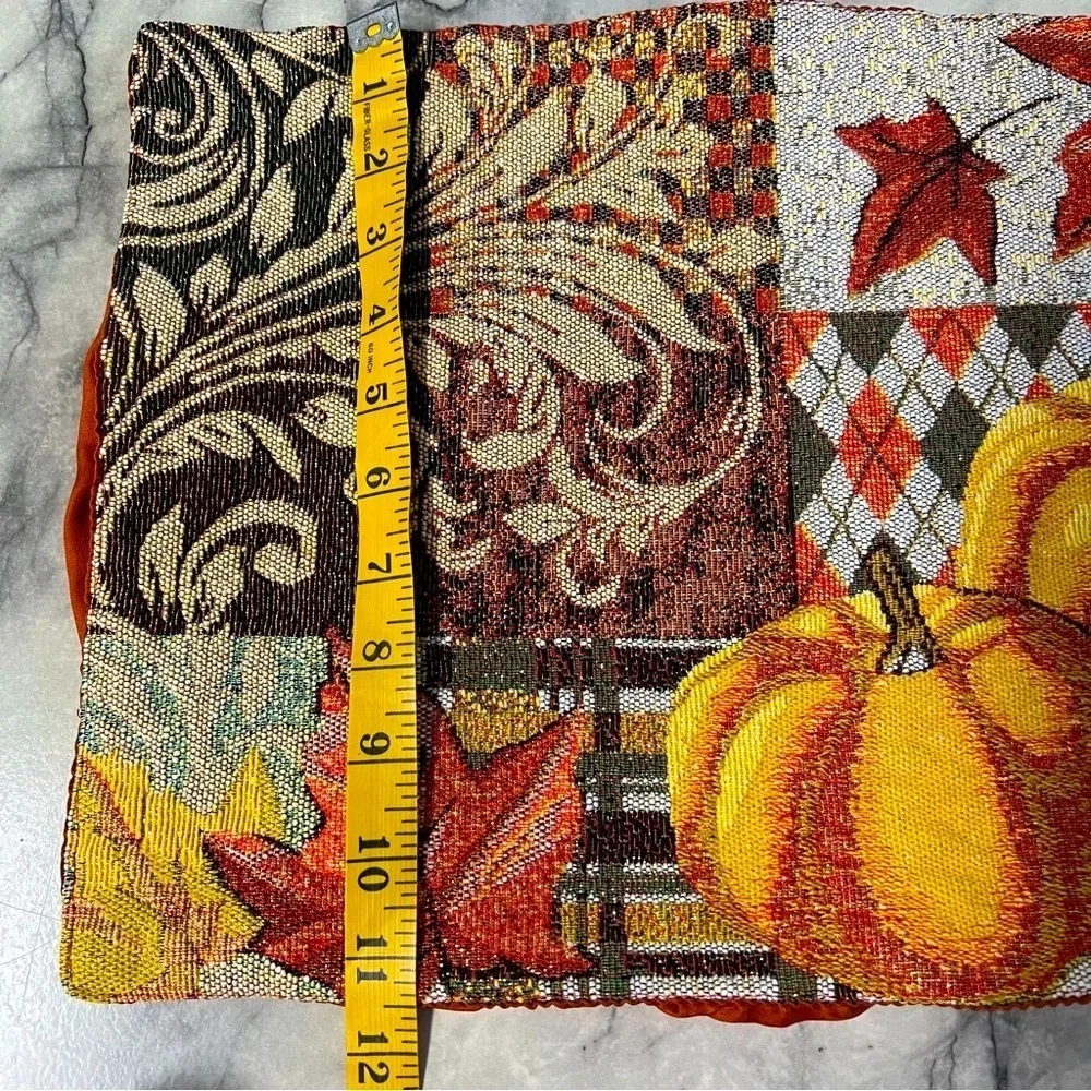 Home Decor Pumpkin Placemat 4pc Fall Table Dining Sparkly Thanksgiving Halloween
